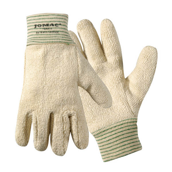 Wells Lamont 1666 Jomac® Terry Cloth Cotton/Poly Heat Gloves with Knitted Cuffs
